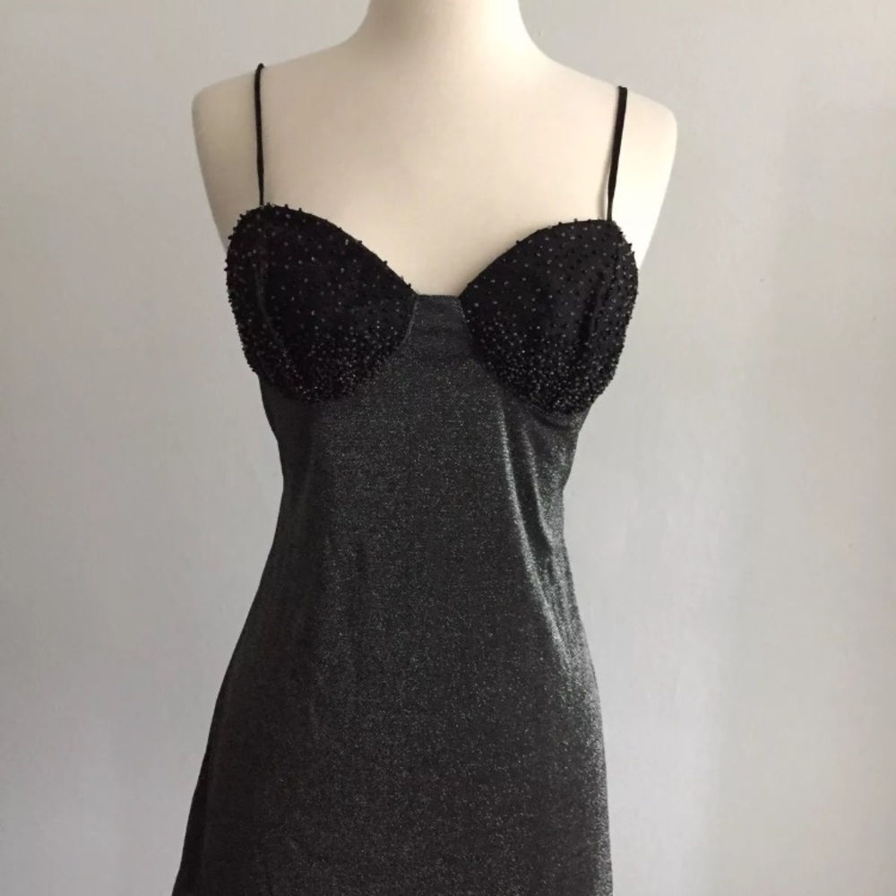 Vtg 90s Victoria’s Secret metallic beads lingerie